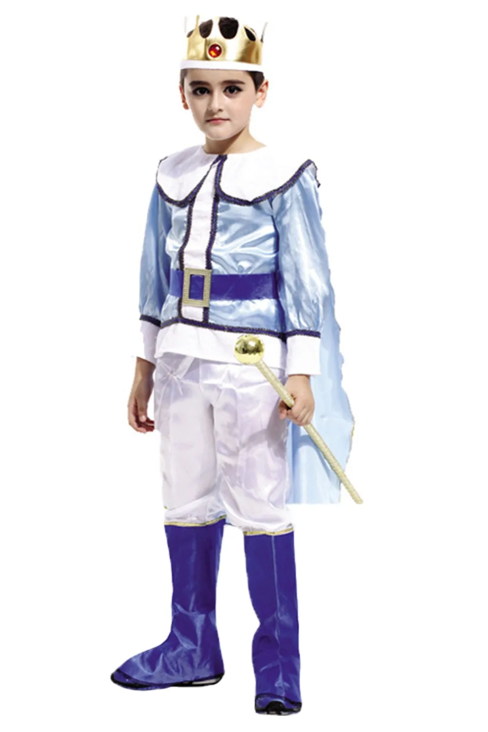 Prince Costume Children Kids Halloween Carnival Cosplay Masquerade Party King Uniform Boys Cute