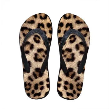

Noisydesigns boys slippers Men flip flops sandals summer wild leopard tiger zebra print slide shoes Men beach footwear hot wear