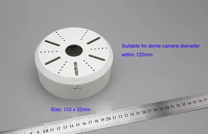 Полусфера камеры наблюдения кронштейн D = 130 мм потолочное крепление встроенный купольный кронштейн камеры белый