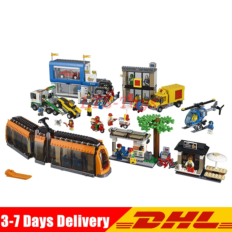 

LEPIN 02038 1767 PCS City Town City Square Building Toy Set Model Building Kits Blocks Girl Gift Compatible LegoINGLY 60097