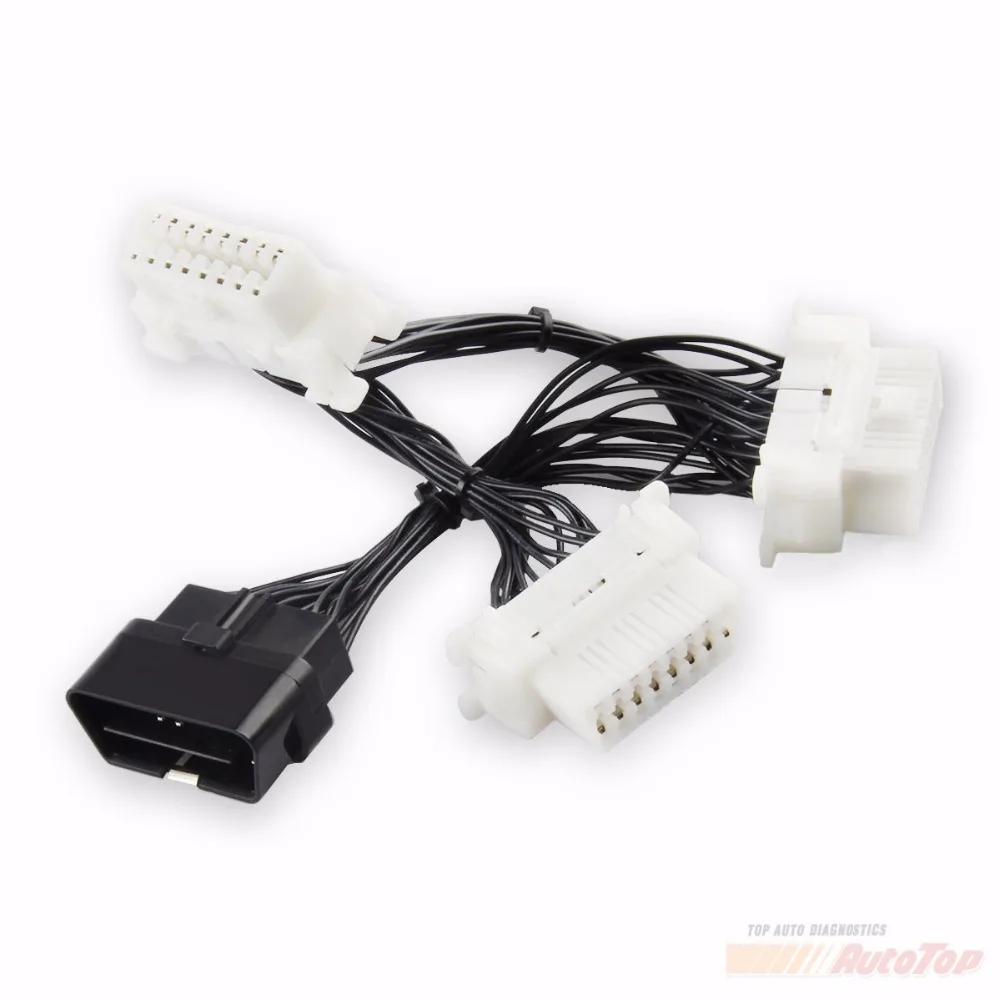 2019 OBD OBD2 16Pin кабель OBD II 16 Pin Y Splitter переходник с удлинителем адаптер 1 до 3 16Pin OBD кабель для elm327 OBD2 адаптер