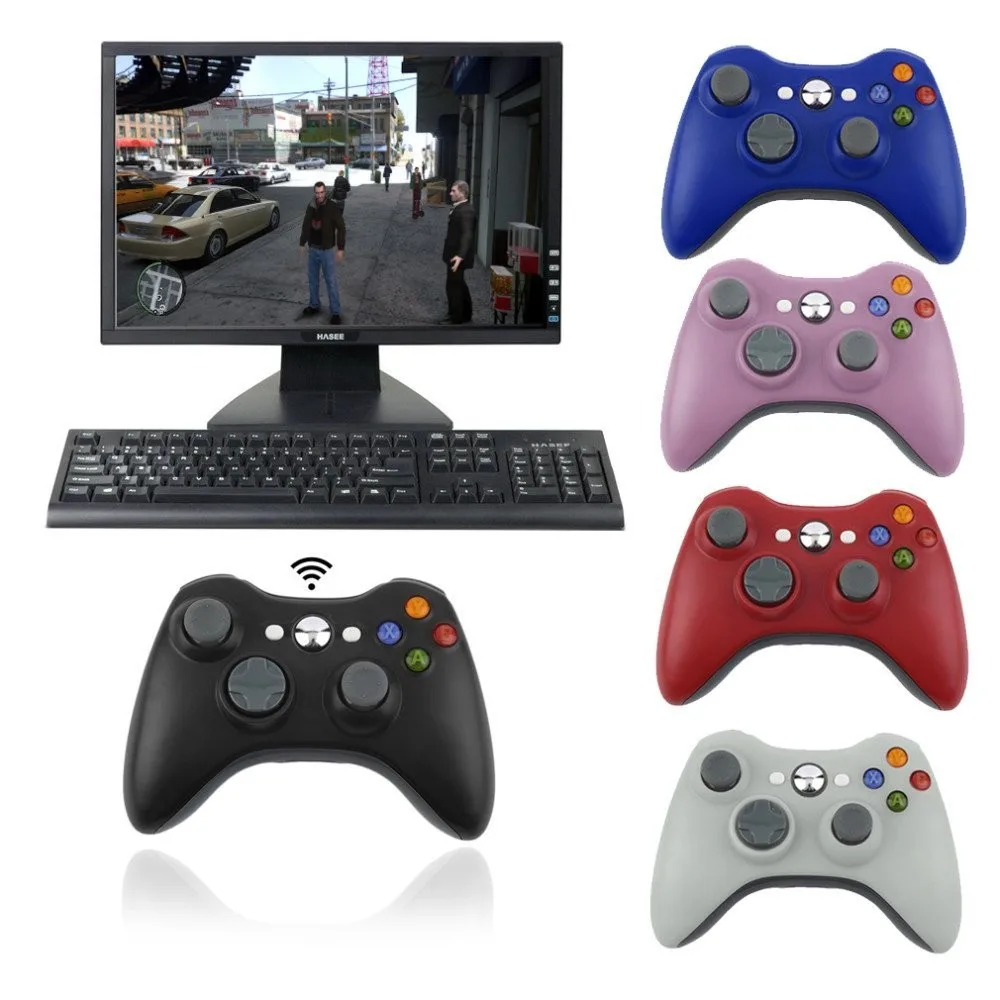Продажа Для Xbox 360 2,4G Беспроводной пульт дистанционного управления компьютер с четырехъядерным процессором ПК приемник Беспроводной игрового контр...