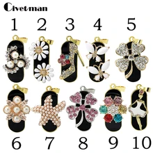 Флеш-накопитель на шпильке с украшением в виде цветов и жемчуга для девочек, 4 ГБ, 8 ГБ, 16 ГБ, 32 ГБ, флешка со звездами