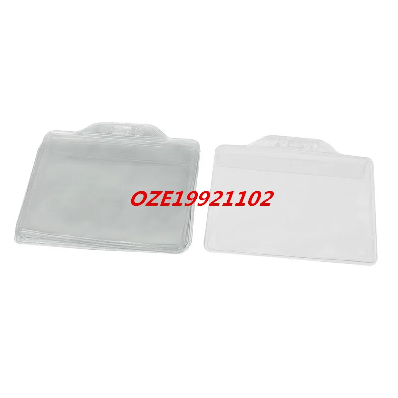 

Workers Plastic Business Horizontal Badge Credit Card Holder Clear