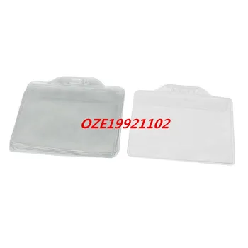 

Workers Plastic Business Horizontal Badge Credit Card Holder Clear