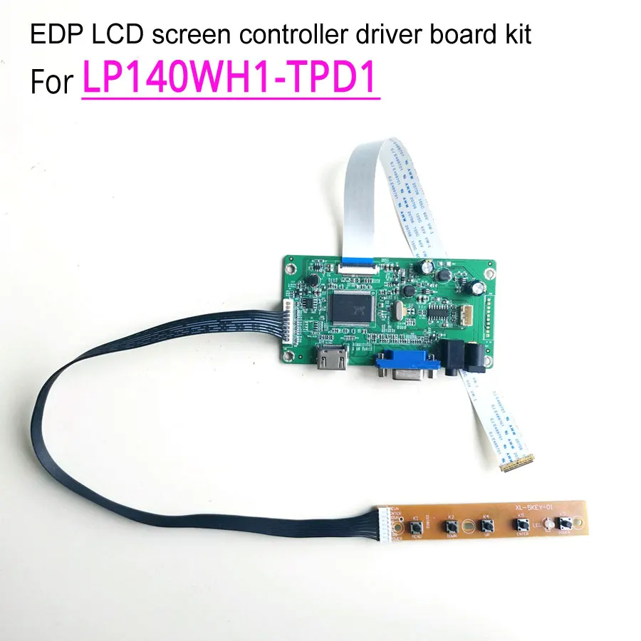 

For LP140WH1-TPD1 LG notebook LCD screen EDP 14 inch 1366*768 60Hz WLED 30-pin HDMI VGA display controller driver board DIY kit