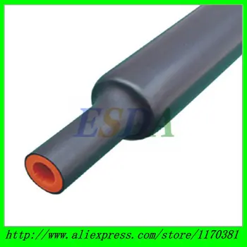 

5M/Lot 3.2mm (1/8") 3:1 Shrink Ratio Black Dual Wall Adhesive Waterproof Heat Shrink Tubing