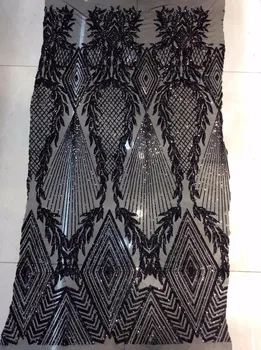 

special sequins Embroidery african lace fabric French Net Lace Fabric S-81711 with sequins