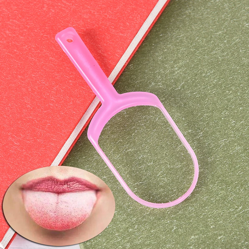 1 PC Plastic Tongue Dental Care Scraper Brush Random Color Oral Hygiene