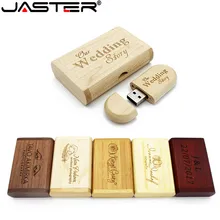 Логотип Jaster(10 шт бесплатный логотип) деревянная USB флешка pendrivesMaple usb+ коробка 4 ГБ 8 ГБ 16 ГБ 32 ГБ 64 Гб карта памяти подарок
