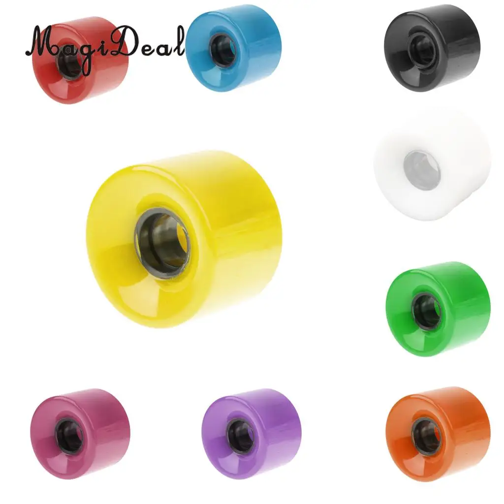 MagiDeal Solid Cruiser Longboard Bodyboard PU Wheels Colorful for Mini Cruiser Children Kids Skate Board Accessory