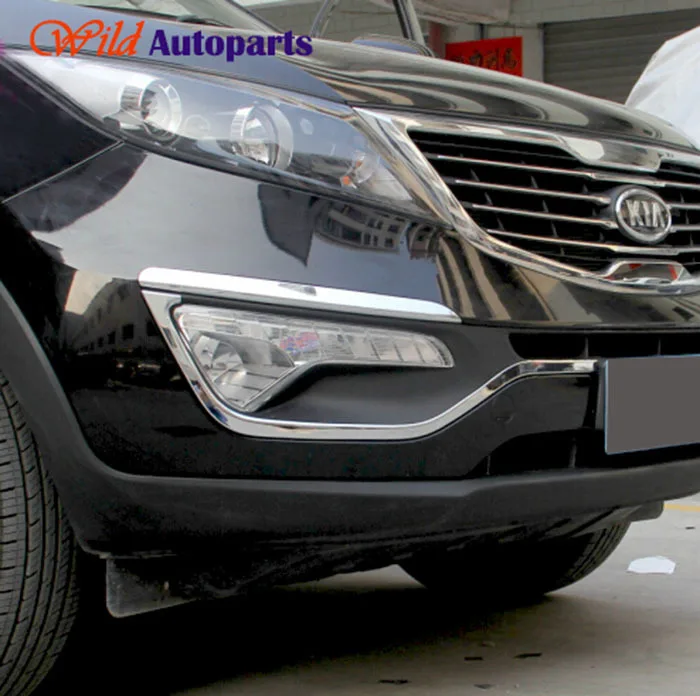 2pcs Chrome Front Fog Light Lamp Garnish Trim Cove...