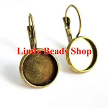 100 шт. Никель античная бронза покрытие Leverback орать найти крючок 14x20 мм с 12 мм цанговый le0033