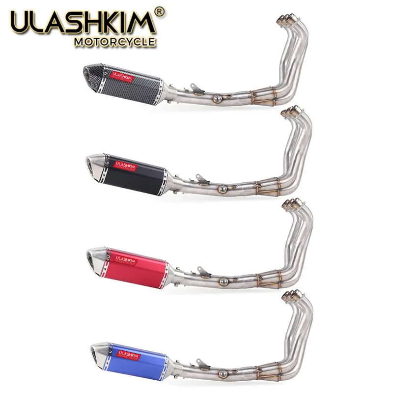 

Motorcycle Full System Carbon Fiber Escape Middle Pipe Exhaust Slip On For yamaha FZ09 MT09 MT-09 FZ-09 2014-2018 Not for Tracer