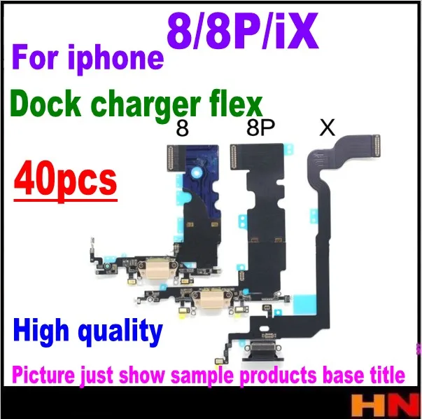 40 шт. оптовая продажа высокое качество для iPhone X 8 8G plus 8P зарядное устройство порт