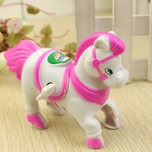 Kawaii Animal corriendo caballo móvil Retro clásico relojería juguete para regalo para niños bebé acción figuras de juguete Vintage