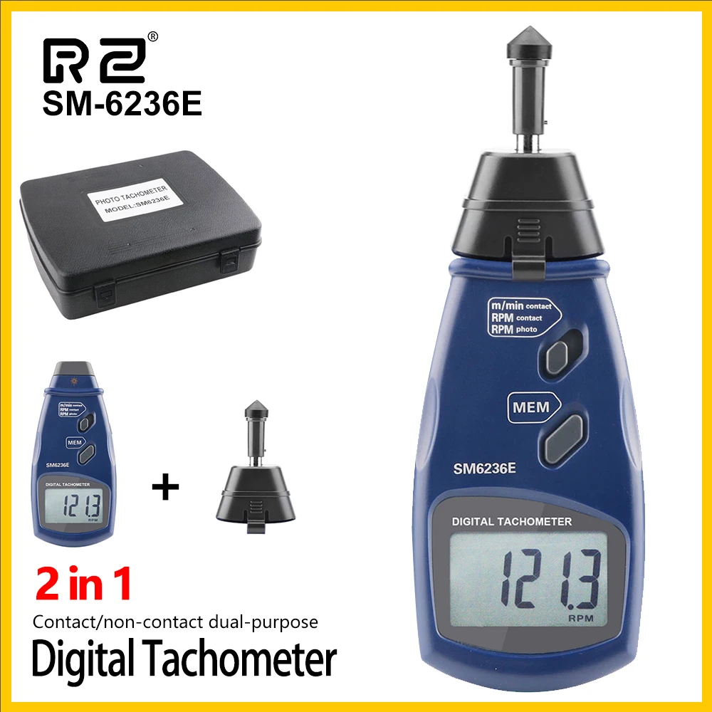 Tanie RZ wysokiej jakości cyfrowy tachometr laserowy licznik RPM bezdotykowy obrót sklep danych