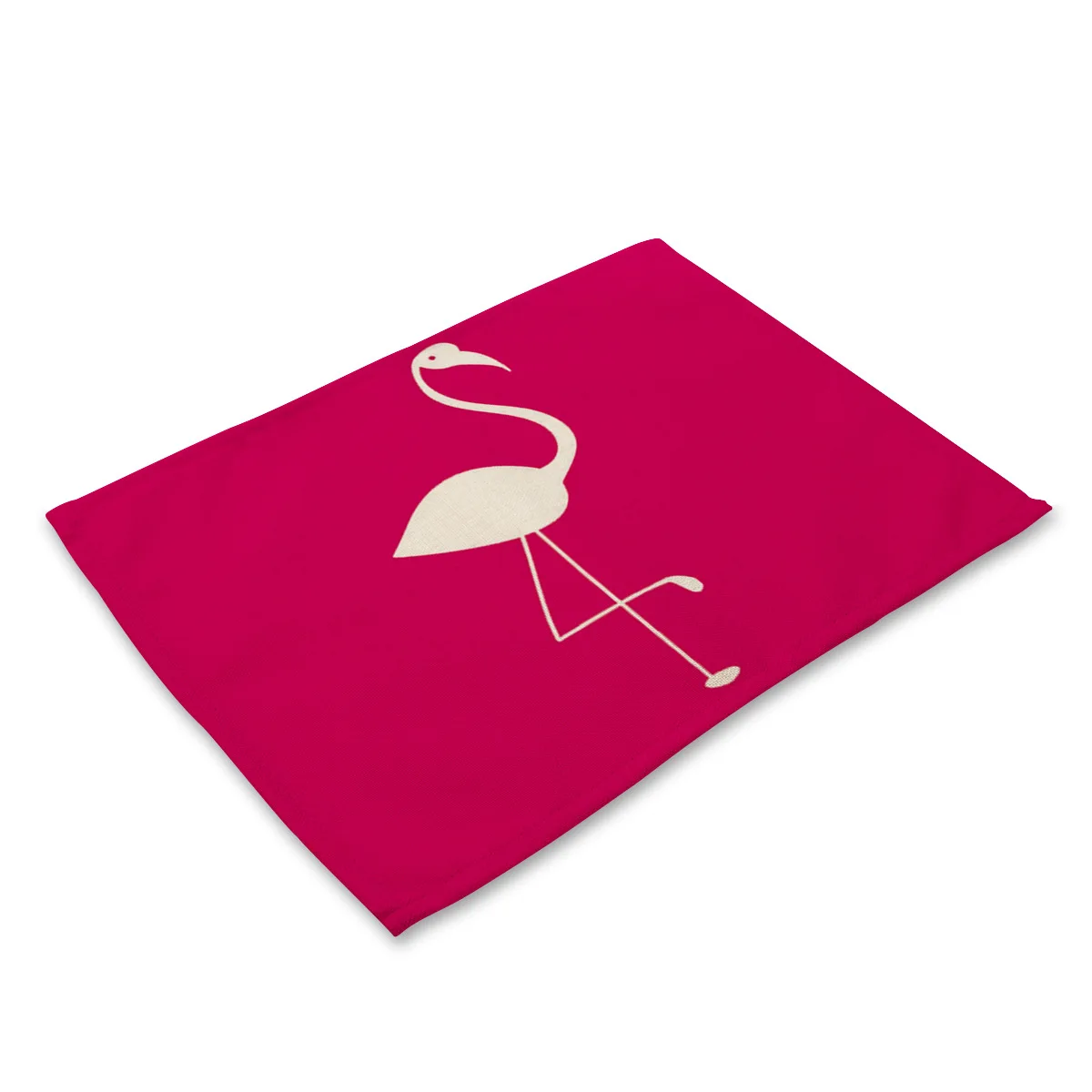 Мультяшные животные Фламинго Птица дизайн подставки ткань столовые настольные коврики для кухни коврик изоляция украшения аксессуары чашки - Цвет: Flamingo Bird 09