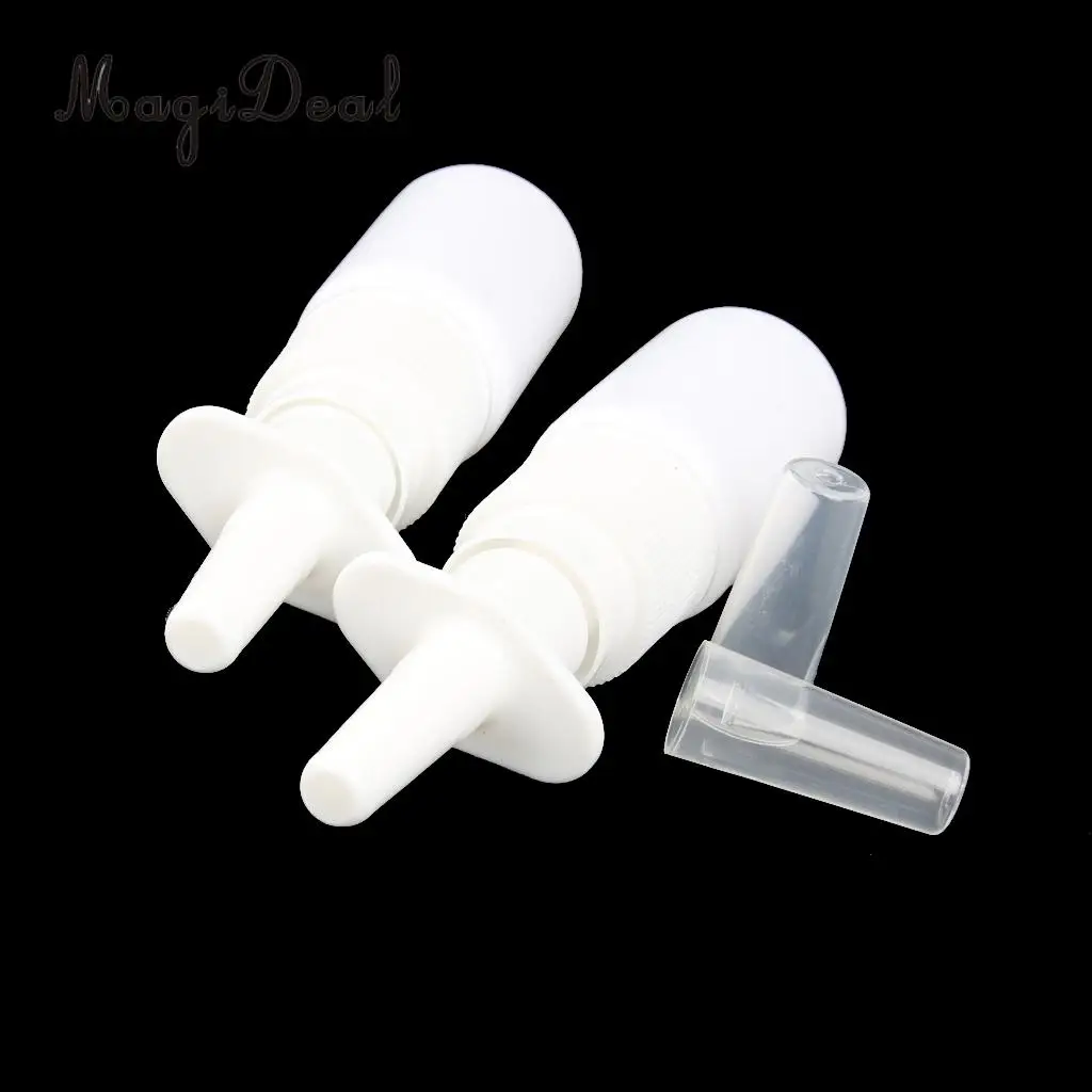 MagiDeal Empty Plastic Nasal Fine Mist Spray Bottle Pump Sprayer with Cap-White  Cosmetic Nose Spray Bottle