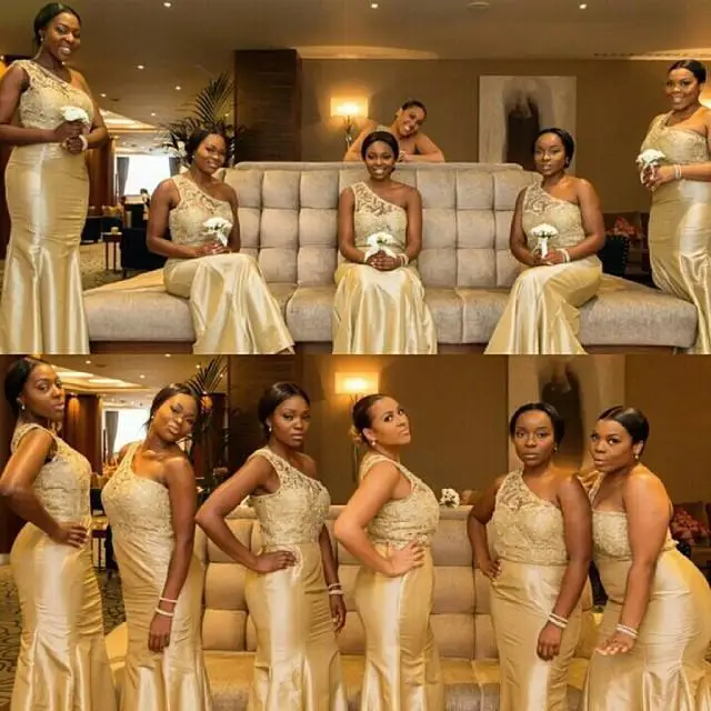 champagne gold maid of honor dresses