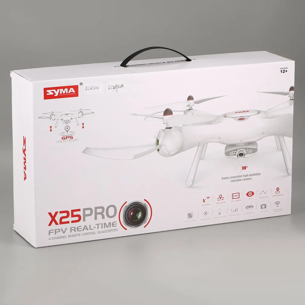 Syma X25PRO 2,4G gps позиционирование FPV RC Дрон Квадрокоптер с 720 P HD Wi-Fi регулируемая камера высота удерживайте следить за мной подарок RC игрушка