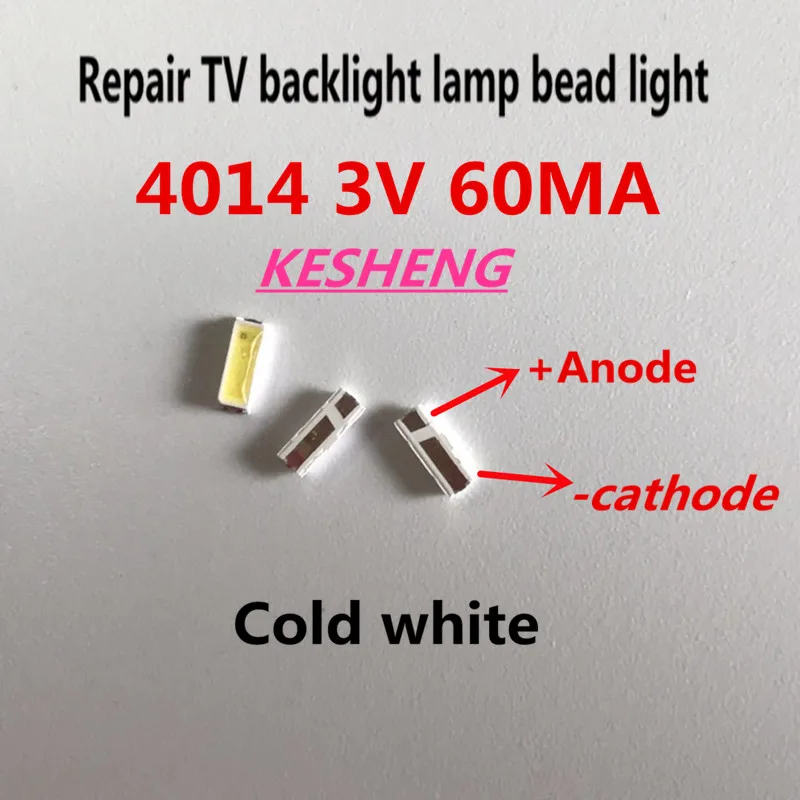 Подходит для EVERLIGHT 4014 светодиодный ная подсветка 0 2 Вт SMD LED 3 V холодный белый диод