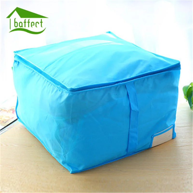 

Colorful Home Storage Bag Clothes Quilt Bedding Duvet Zipped Handles Laundry Polyester Pillows Storage Bag S M L