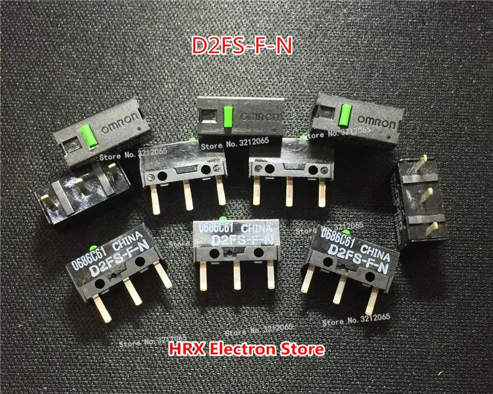

New original Micro Switch D2FS-F-N mouse button 0.85N green dot