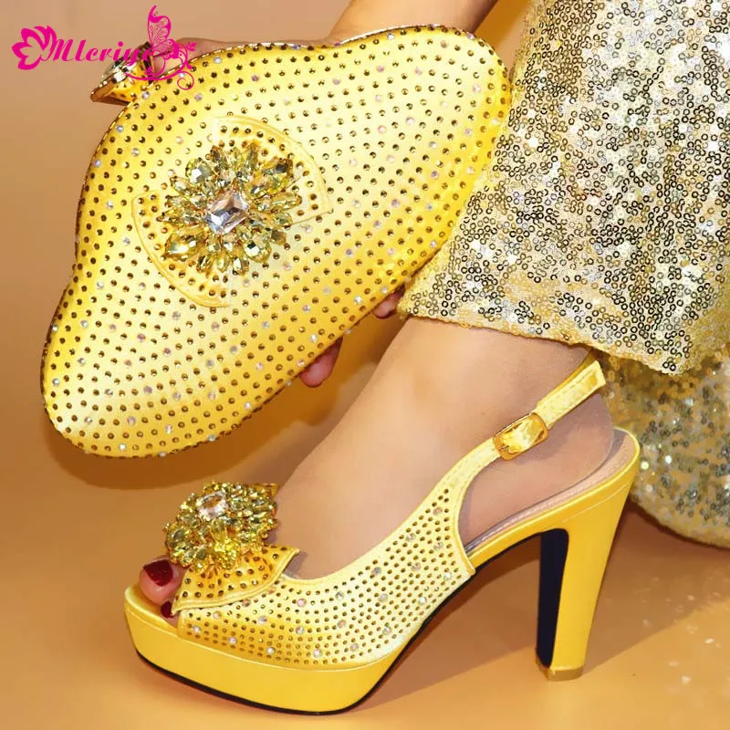 Italian Shoe and Bag Set for Party In Women Nigerian Women Wedding Shoes and Bag Set Party Women Pumps Women Shoes High Heel