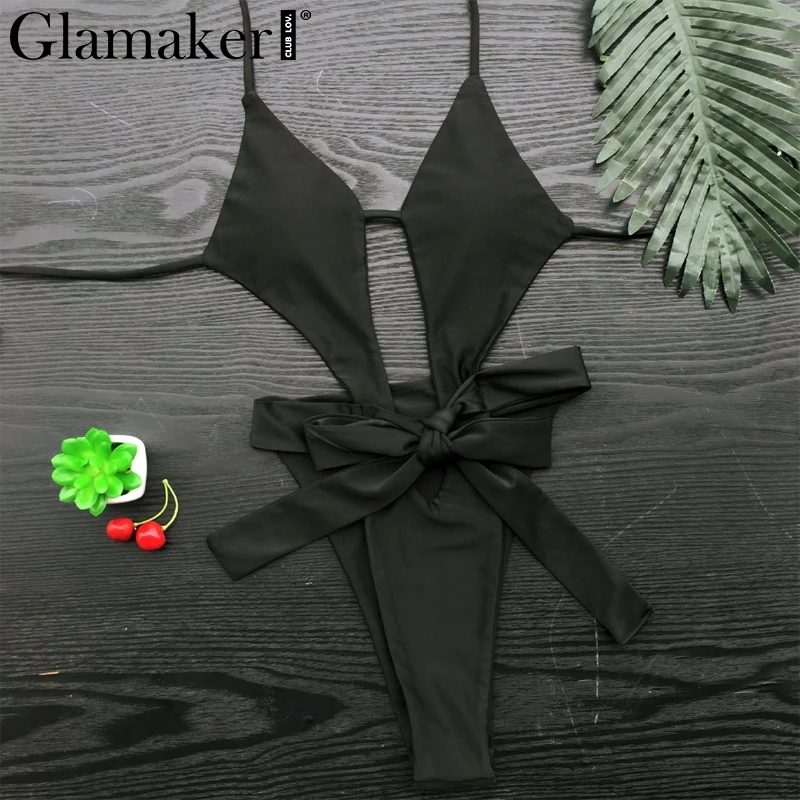 Женское боди Glamaker черное с открытой спиной на лето|Боди| |