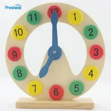 Монтессори детские игрушки Деревянные красочные цифры часы инструмент для обучения образовательный Дошкольный обучение Brinquedos Juguets