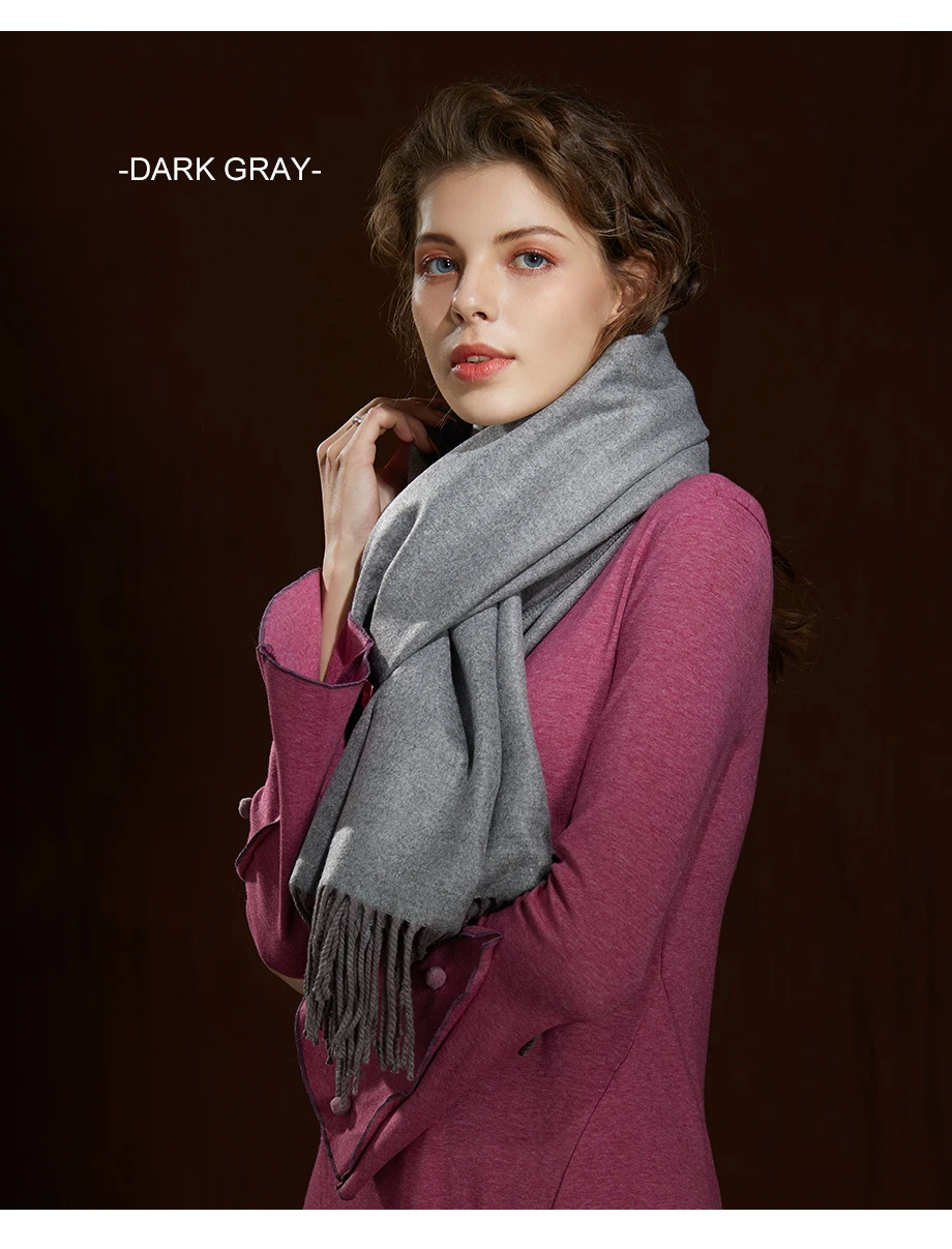 Women's Cashmere Scarf Winter Pashmina Solid Woman Fashion Scarves&Shawl Lady's Knit Shawl Long Scarf Wraps Size180cm65cm (14)