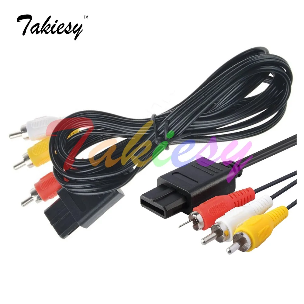 

1pcs 1.8M RCA Audio Video Cord AV Cable for N64 for GameCube for GC for SNES for Super Nintendo