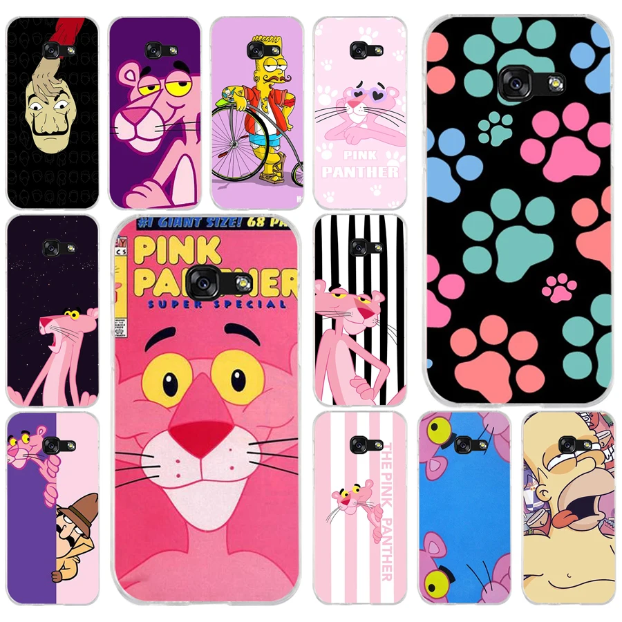 

014FG Pink Panther Soft Silicone Tpu Cover phone Case for Samsung a3 2016 a5 2017 a6 plus a7 a8 2018 s6 7 8 9