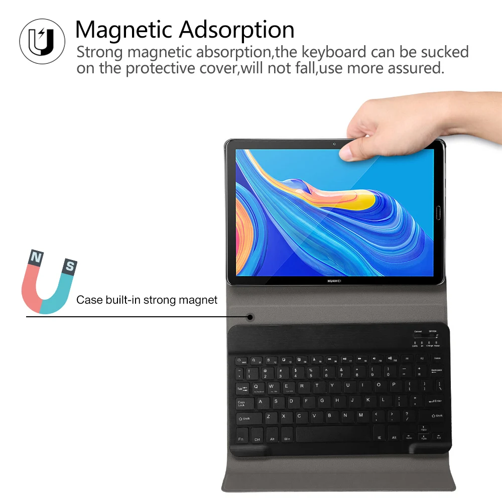 Bluetooth Keyboard tablet cover Case for iPad Mini 1 2 3 4 5 2019 released Wireless Removable Tablet Cover Case Chargeable