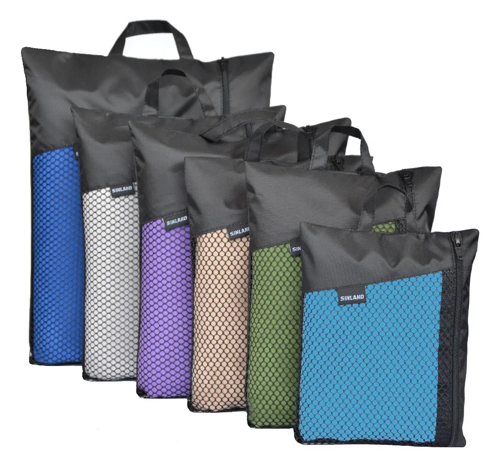 2PCS 81.3x152.5cm Sunland Microfiber Fast Drying Compact Travel Sports Camping Swiming Beach Bath body Towel with Carrying Bag | Дом и сад