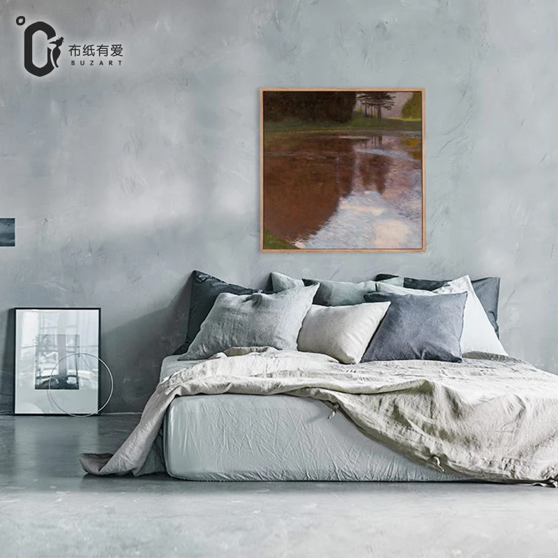 

Reflection in the river Landscape Interior decoration design canvas art The picture print on canvas No Frame