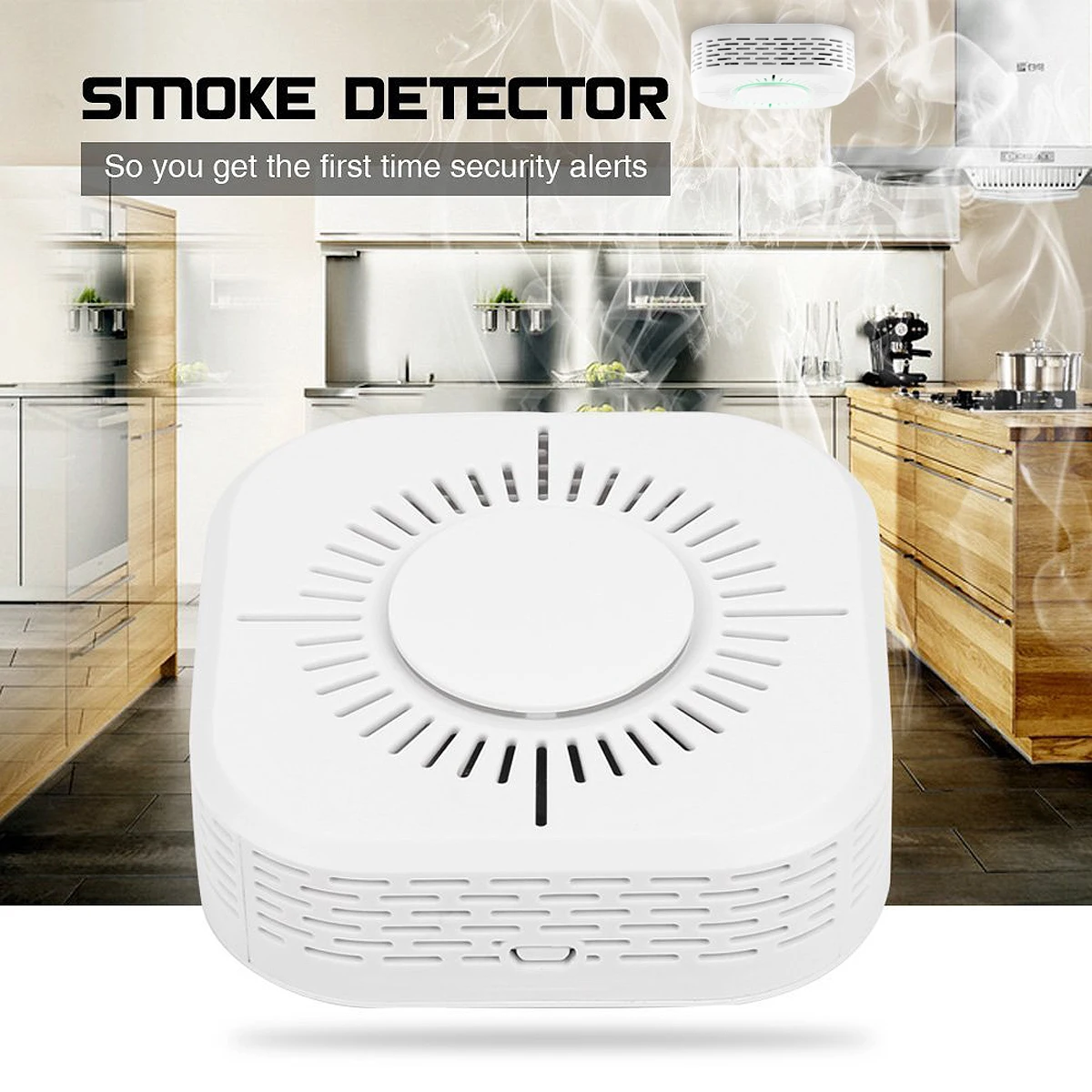 

Wireless Remote smoke alarm Detector Universal Smoke Detector Alarm Sensor System For Kitchen/Restaurant/Hotel/Home Security