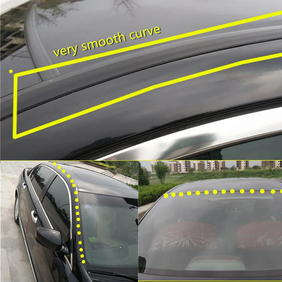 15mm*9m Black Car Windshield Dust-proof Rainproof Noise Insulation Sealing Strip