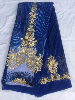 

LY1210 Sequin African Lace Fabric 2017 Lace Fabrics African French Lace Fabric High Quality Embroidered Tulle Lace Fabric dress