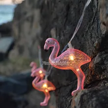 10 светодиодный s Фея светильник s Фламинго декоративный светодиодный строка ночной Светильник для девочки номер фон домашние открытый вечерние украшения