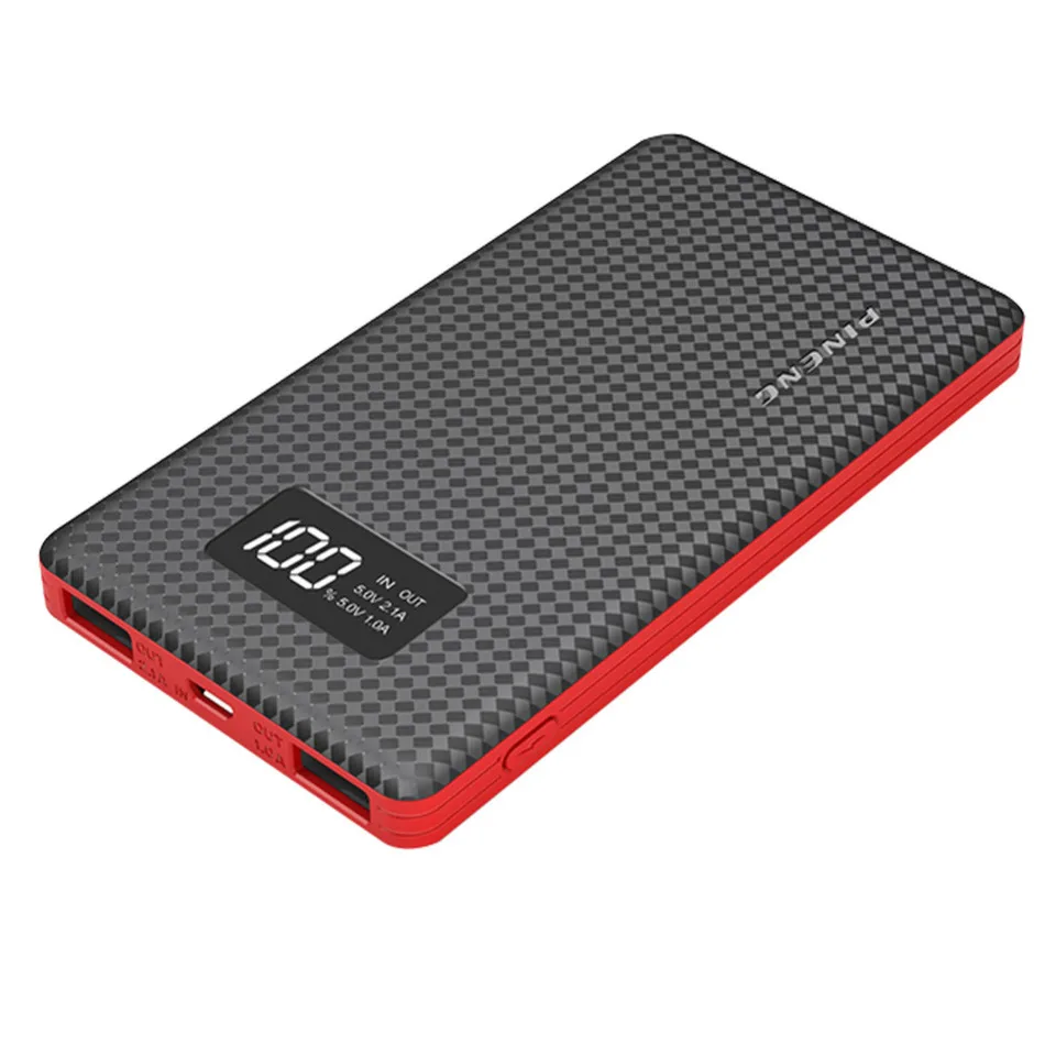 Pineng PN960 External Battery 6000mAh LCD Screen Portable Battery Mobile Power Bank USB Li Polymer Charger