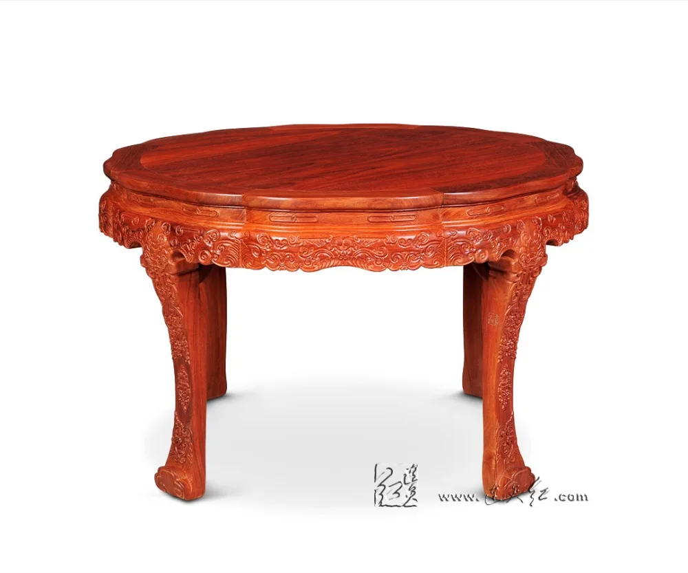 Round Table 126*80cm Redwood Office conference Desk Burma Rosewood Dining Room Furniture Solid Wood Neoclassical Annatto Fitment Round Table 126*80cm Redwood Office conference Desk Burma Rosewood Dining Room Furniture Solid Wood Neoclassical Annatto Fitment