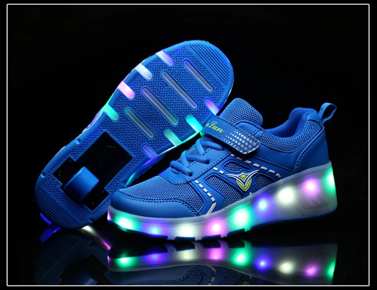 Jazzy светодиодный светильник детская обувь для роликовых коньков с колесами детские кроссовки для мальчиков и девочек светящиеся кроссовки светящиеся один/два колеса