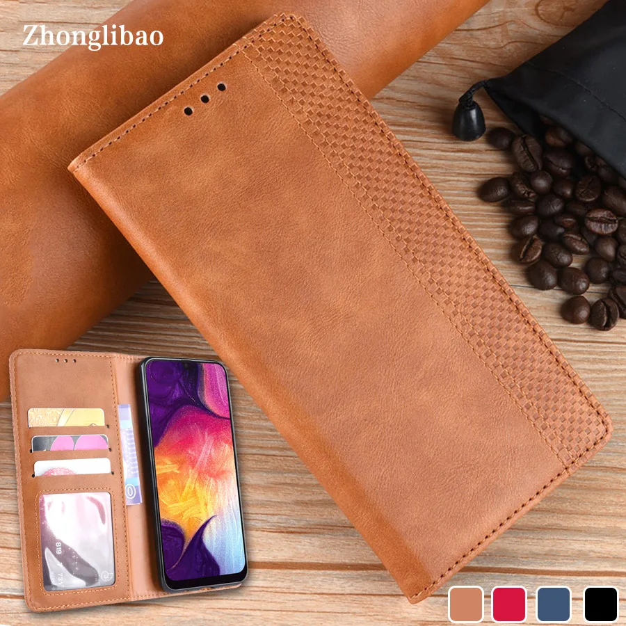 Кожаный флип чехол для Samsung Galaxy A80 A9 5G A50 A70 A40 A30 A10 S A20E A60 A7 2018 J4 J6 Plus M 40 30 20 10 Магнитный
