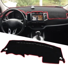 Для LHD KIA Sportage 3rd 2011 2012 2013 приборной панели автомобиля, коврики протектор охватывает козырек от солнца подушки авто аксессуары для интерьера