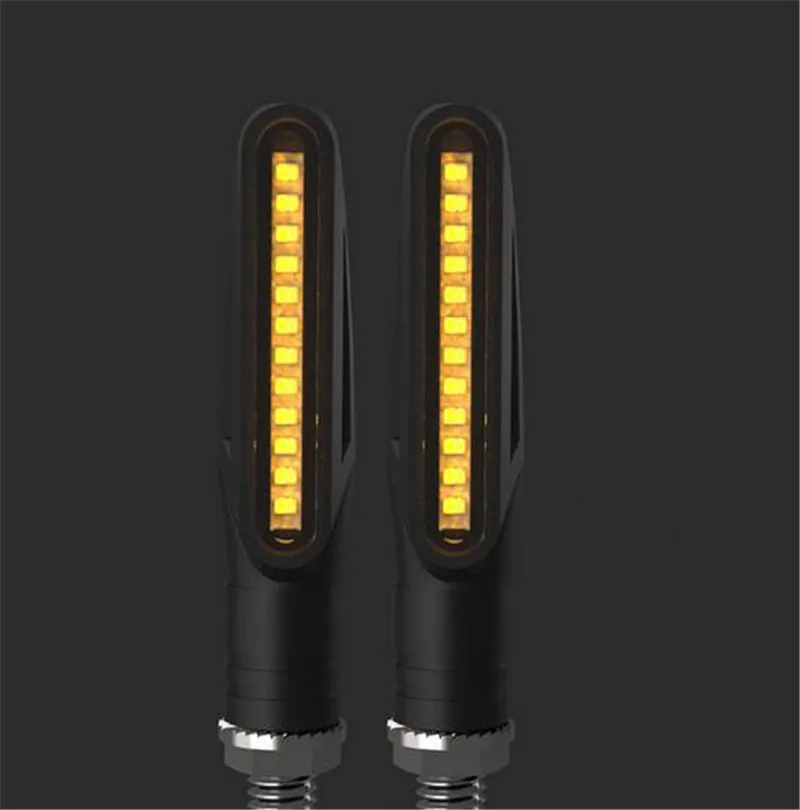 

New Flowing LED Motorcycle Turn Signal Indicators Sequential Blinkers Flashers Light Waterproof Lamp Warning Light