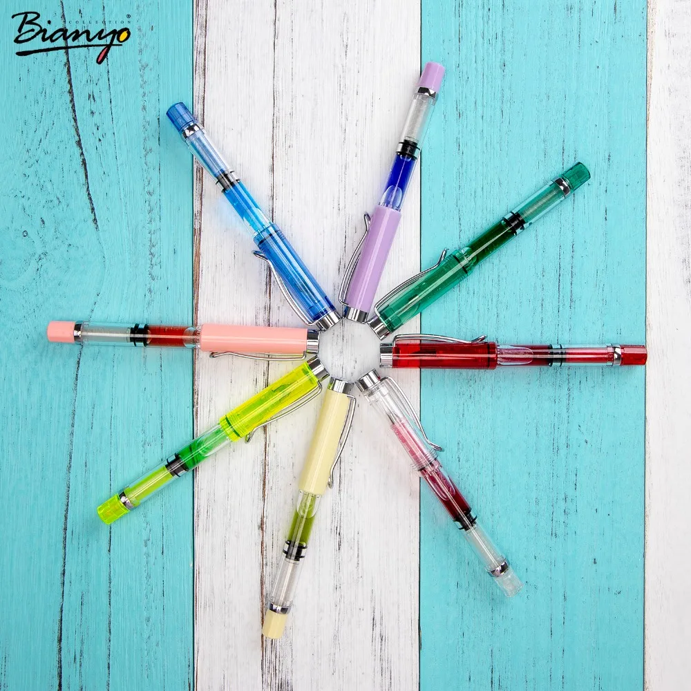 Bianyo, 8 цветов, 0,38 мм, перьевая ручка, набор, авторучка для школы, студентов, офиса, письма, каллиграфия, офисные принадлежности