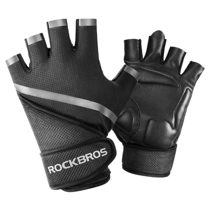 

ROCKBROS Men Women Sport Gloves Bicycle Bike Fitness Anti Slip Half Finger Exercise Workout Running Cycling Climbing Gloves