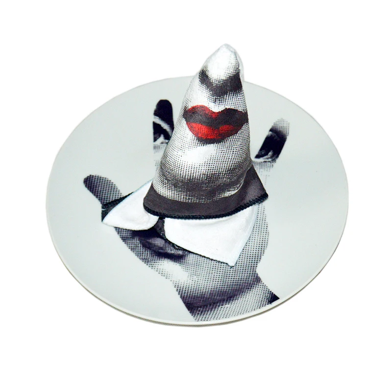 

newest fashion fornastti plates pattern Handkerchief Tableware mat white and black color European Restaurant hotel towel
